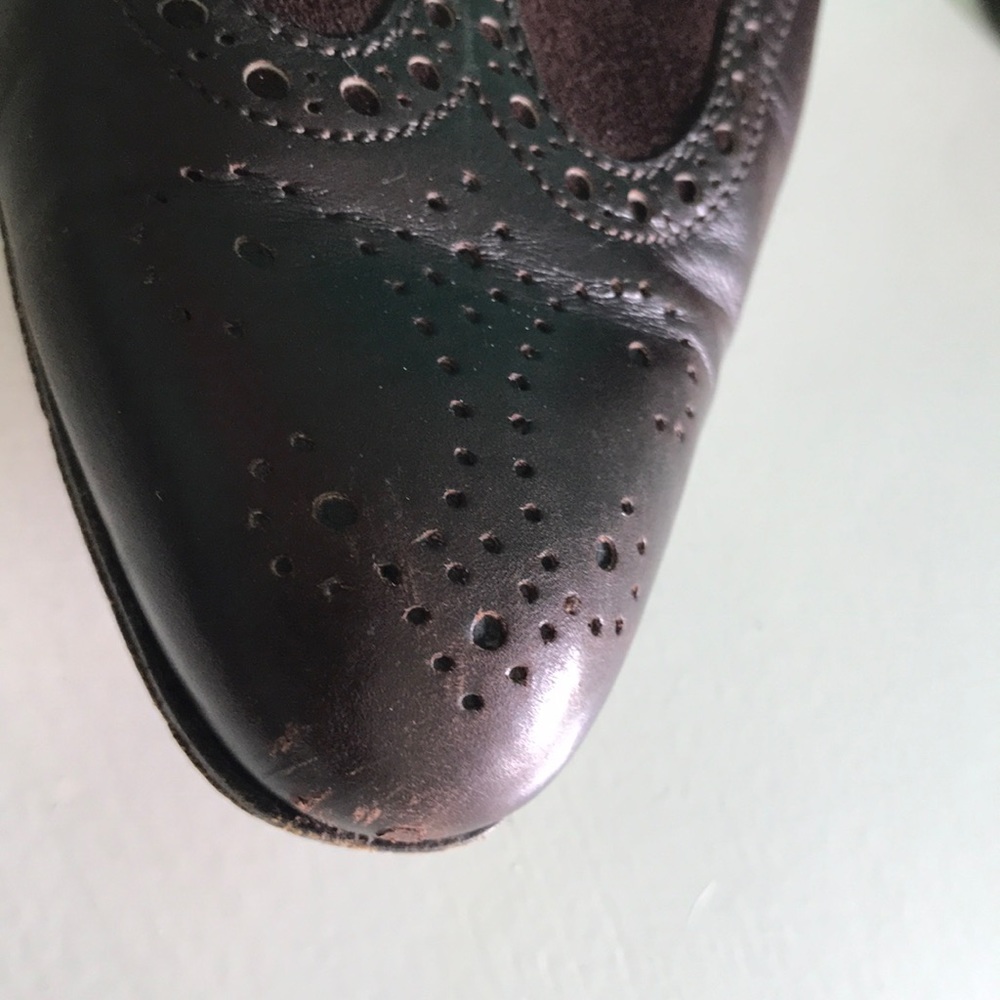 Vintage Manolo Blahnik Deep Brown Suede & Leather - Picture 8 of 14
